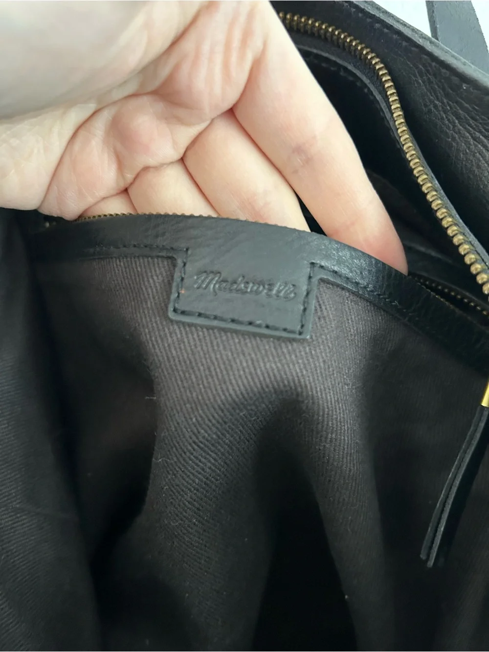 Madewell Black Leather Tote - The Zip-Top Transport Carryall